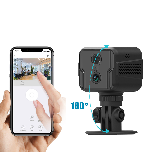 3MP CMOS Smart Mini Surveillance Camera 2 Way Audio H.264 IR Night Vision IR CUT 30 Day Standby Motion Recording Built-In Siren