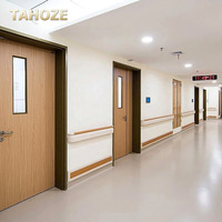 Porte de Hôpital HPL Antibactérienne et Résistante aux Chocs, Porte Battante Médicale pour Salle de Soins, Chambre de Patient, Poste de Soins Infirmiers