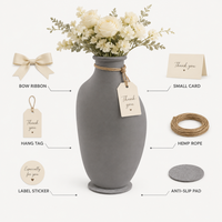 Jarrón de Vidrio Esmerilado Irregular, Pequeño, Decorativo, para Flores, Centro de Mesa para Bodas, Decoración del Hogar, Juego de Regalo con Color Personalizado