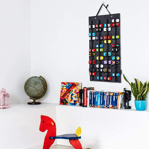 NOUVEAU Organisateur de jouets pliable en polyester écologique moderne en acier inoxydable pour Hot Wheels, capacité de 60 voitures miniatures, pour salon - Product Image 3