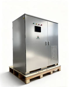 Système d'alimentation sur réseau monté au sol à usage industriel 50KW MPPT avec batterie de secours au lithium-ion et onduleur à onde sinusoïdale pure en silicium monocristallin - Product Image 1