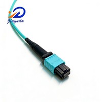 Elite Low Loss 12 Fiber MPO to MPO Fiber Optic Patch Cord OM3 Multimode 50/125um Trunk Cable for 40G 100G Data Center