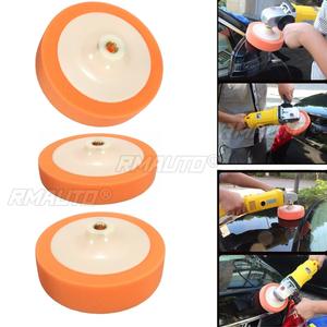 1 pièce Tampon de polissage de 6 pouces compatible avec filetage M14, tête de tampon éponge pour polissage automobile, pour application de produits d'agglomération - Product Image 1