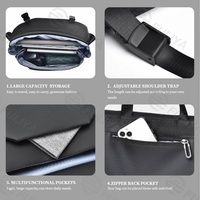 Sac à bandoulière YOUK en nylon, tendance, pour ordinateur portable, personnalisé, pour voyage en plein air, sac messager imperméable pour hommes