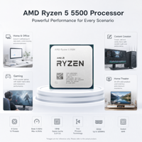 Processeur 5500 6 cœurs 12 threads 16 Mo de cache L3 65W OEM Tray Bulk Supply Prêt à être expédié Socket AM4 CPU de bureau en stock