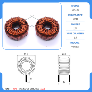 光伏逆变器用耐高温铁硅铝电感圆磁双1.6线芯 - Product Image 4
