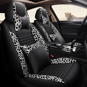 Evrensel komple setleri kadın sürücü koltuğu PVC koltuk minderi leopar baskı koltuk kapakları - Product Image 2
