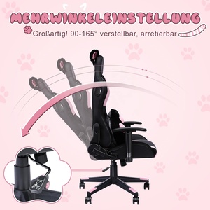 <span class=keywords><strong>Sedia</strong></span> da Gaming con Altoparlante Bluetooth RGB, Cuscino a Forma di Zampa di Gatto, <span class=keywords><strong>Sedia</strong></span> Ergonomica per Computer, Comfort Incomparabile - Product Image 5