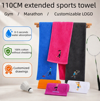 Serviettes de sport personnalisées brodées en coton 100% écologique, séchage rapide, douces et absorbantes, pour la vente au détail et les distributeurs