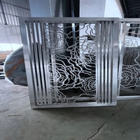 Grille de fenêtre coulissante en aluminium noir moderne pour extérieur, design décoratif découpé au laser, grille métallique pour fenêtres