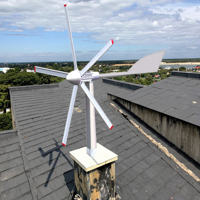 Real Power Horizontal 500W Wind Turbine Generator for 12V 24V 48V 96V 120V with 5pcs Aluminum Alloy 1.9m Rotor
