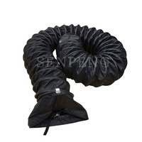 Conduit d'échappement d'accessoires de ventilateur flexibles d'ingénierie extérieure antistatique résistant aux hautes températures antidéflagrant noir