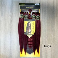 BELEZA BUG 4+1 Cheveux synthétiques pré-étirés pour tresses bohèmes 38 pouces 200g + BOHO 18 pouces 100g Cheveux en vrac Afro Yaki divisés Extension de cheveux synthétiques