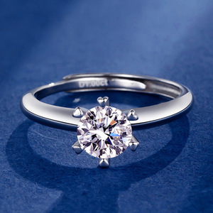 Nouvelle <span class=keywords><strong>Bague</strong></span> <span class=keywords><strong>Solitaire</strong></span> 2026 en Argent 925 Plaqué Or Blanc, Motif Cœur et Flèche, Sertie de Moissanite VVS GRA de 1 carat à Taille Ronde et Six Griffes - Product Image 5