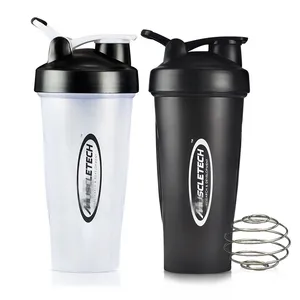 Kustom Logo Sports Gym 600ml 20OZ menyesuaikan dan grosir bebas BPA baru botol pengocok plastik untuk Protein