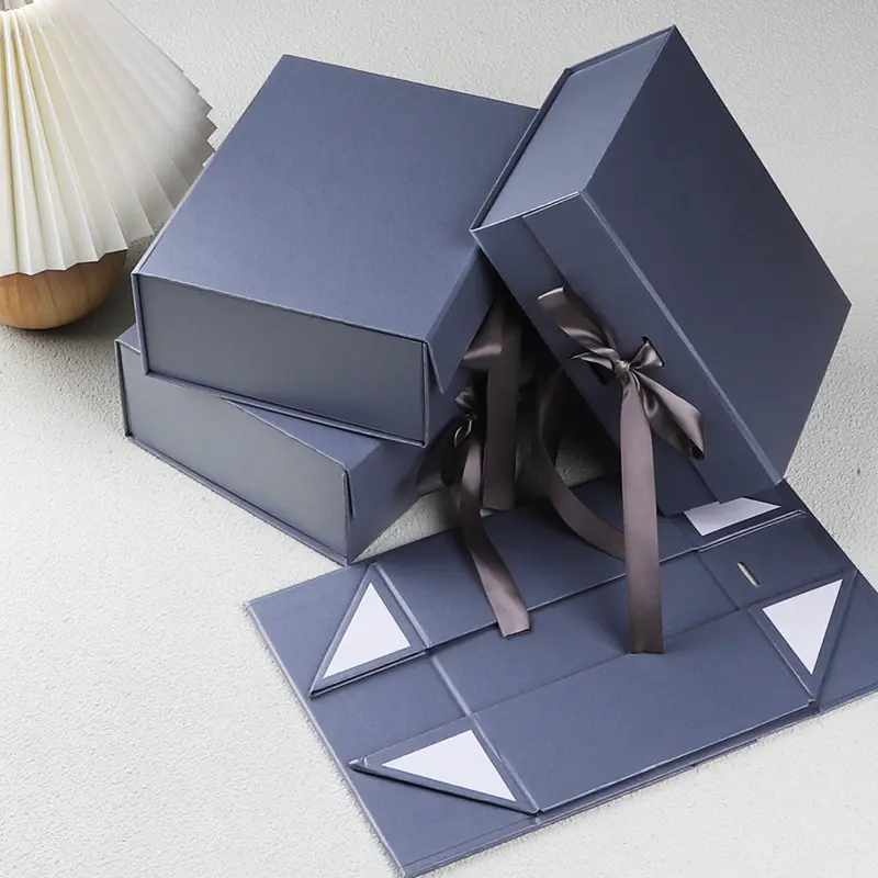 luxury printed cosmetic magnetic folding storage paper gift box packaging for magnetic paper foldable gift box