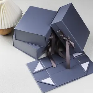 Luxe Bedrukte Cosmetische Magnetische Opvouwbare Opslag Papier Geschenkdoos Verpakking Voor Magnetisch Papier Opvouwbare Geschenkdoos