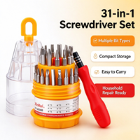 Kit de tournevis de précision professionnel 31 pièces, embouts magnétiques en chrome vanadium, outil de réparation électronique pour téléphone, ordinateur portable, PC, bricolage