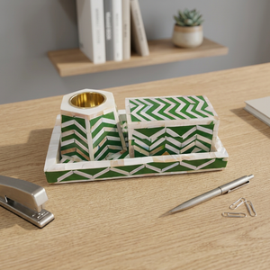 2027 Regalo Árabe de Ramadán: Juego de Bandeja y Caja para Quemador de Bakhoor (Mubkhar) con Incrustaciones de Nácar en Madera, para Uso Religioso, Artesanía de Calidad India - Product Image 3