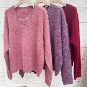 <span class=keywords><strong>Pull</strong></span> en laine tricoté pour <span class=keywords><strong>femme</strong></span>, doux pour la peau, <span class=keywords><strong>pull</strong></span> à <span class=keywords><strong>col</strong></span> en <span class=keywords><strong>V</strong></span>, <span class=keywords><strong>pull</strong></span> épais pour l'hiver, <span class=keywords><strong>prix</strong></span> d'usine - Product Image 2