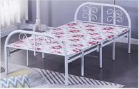 Lit simple pliant en métal robuste, base de lit en acier pour chambre à coucher, chambre d'amis, mobilier de maison - Vente en gros