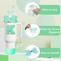Lot de 8 accessoires pour gobelet de 40 oz : poignée, embout de paille, couvercle, base de protection, bouchon anti-déversement, poignée (gobelet non inclus)