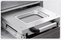 Machine d'emballage sous vide semi-automatique pour barquettes de viande, bœuf, poisson, fruits de mer et repas cuisinés, avec scellage supérieur