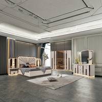Ensemble de Chambre King Size de Luxe Style Nordique Moderne, Mobilier en Bois Confortable avec Rangement pour Hôtels, Prix Abordable
