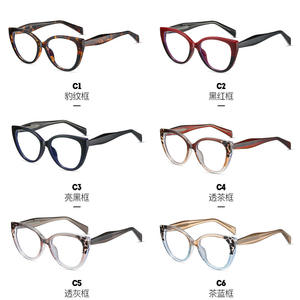 กรอบแว่นตา Cat Eye รุ่น 87208 วัสดุอะซิเตท TR90 แบบเต็มกรอบ ป้องกันแสงสีฟ้า ดีไซน์ทันสมัยสำหรับทุกเพศ ทุกคน ด้วยการผสมสีแบบ Color Blocked - Product Image 4