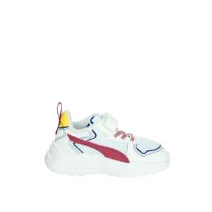 Puma Kids Sneakers Chaussures de sport en maille blanches, rouges et bleues pour garçons et filles - Product Image 4