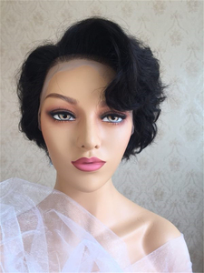 HTHAIR Side Part Curl Style Human Hair <strong>Pixie</strong> <strong>Cut</strong> <strong>Wigs</strong> <strong>Pixie</strong> <strong>Cut</strong> Lace Front <strong>Wigs</strong> - Product Image 5