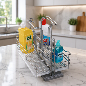 Panier <span class=keywords><strong>coulissant</strong></span> chromé <span class=keywords><strong>pour</strong></span> <span class=keywords><strong>rangement</strong></span> sous évier, support <span class=keywords><strong>de</strong></span> <span class=keywords><strong>rangement</strong></span> métallique <span class=keywords><strong>coulissant</strong></span> <span class=keywords><strong>pour</strong></span> meuble <span class=keywords><strong>de</strong></span> <span class=keywords><strong>cuisine</strong></span> - Product Image 1