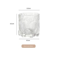 Verre à whisky de qualité supérieure, verre à vin domestique, verre à large ouverture à motif glacier, verre à gin octogonal