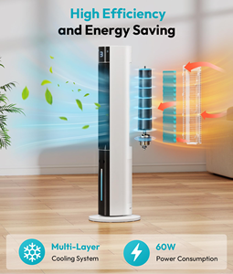 Ventilateur tour silencieux intelligent de 32 pouces pour l'été avec télécommande, électrique, sans pales, sur pied, rotatif - Product Image 6