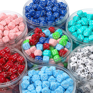 Special Offer 10mm <b>Black</b> Rounded Dice No. 10 Table Game Accessories Cross-Border Supply 1cm - Product Image 2