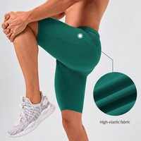Shorts de sport pour homme à logo personnalisé, légers, anti-transpiration, taille haute, avec poches, pour la course, l'entraînement et le fitness, bas de compression