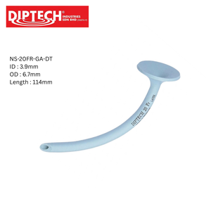 Flexible Robertazzi Nasopharyngeal Airway 20FR <b>Blue</b> Latex Soft Medical Tube Smooth Device OEM ODM Supply Factory - Product Image 1
