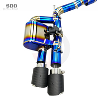 Échappement SDO ultra léger en titane bleu brûlé pour Maserati Ghibli 3.0T 2014-2024, soupape électronique, catback avec embouts en carbone