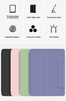 Étui magnétique ultra-fin en cuir PU Laudtec pour iPad, avec fonction Smart Sleep, double support et protection anti-chute, personnalisable avec logo OEM