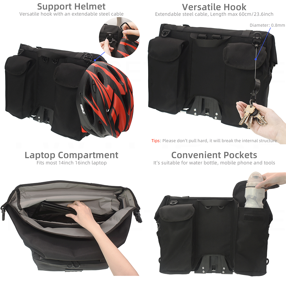 ブロンプトン折りたたみ自転車用自転車バックパック自治区ロール