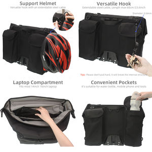 Mochila <span class=keywords><strong>para</strong></span> bicicleta Borough Roll Top Bag <span class=keywords><strong>para</strong></span> bicicleta plegable <span class=keywords><strong>Brompton</strong></span> 27.5L Bolsas grandes <span class=keywords><strong>para</strong></span> botellas de herramientas <span class=keywords><strong>para</strong></span> computadora portátil con correa <span class=keywords><strong>para</strong></span> lluvia - Product Image 6