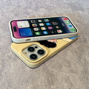 Cặp đôi cá tính AHA văn bản iphone14promax vỏ điện thoại hoạt hình sáng tạo cho bảo vệ camera TPU mềm chống vân tay 11pro - Product Image 5