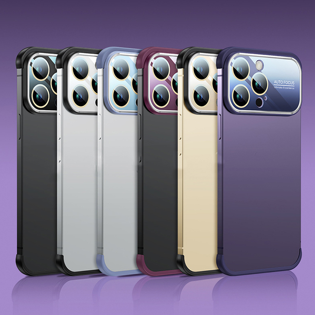 Simple Silicone Four Corner Cover Frameless Tpu Bumper Shockproof Corner Frame Case Mobile Phone Case for Iphone14 Pro Max