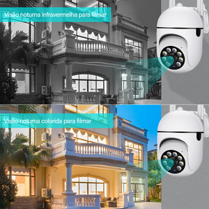 Cámara de Vigilancia WiFi para el Hogar, Impermeable, con Visión Nocturna, Vista Panorámica de 360 Grados, Cámara con Foco - Product Image 2