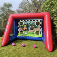 Mur de buts gonflable interactif pour jeu de football de compétition en plein air pour enfants, idéal pour les fêtes et les défis sportifs