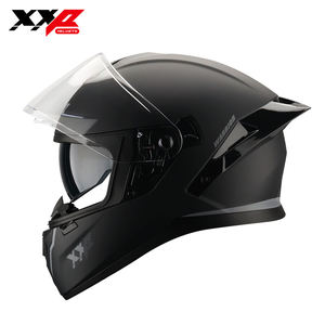 Casques de moto intégraux en ABS noir mat, nouveau spoiler large, visière transparente, boucle à dégagement rapide, XXP Warr DOT, garantie de 6 mois - Product Image 4