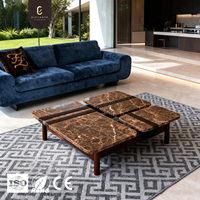Ensemble de canapés de luxe en tissu bleu de qualité supérieure, canapé moderne de haute qualité pour salon, canapé complet de luxe sur mesure pour designer d'intérieur
