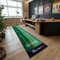 Jackson Custom Logo Indoor Mini-Golf-Trainingsmatte aus Nylon mit Putting-Grün-Teppich und Putter-Übungsfunktion