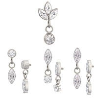 Joyería para Piercing Corporal de Titanio de Fábrica, Última Moda al por Mayor, Labret con Rosca Interna 16G, Colgante para Lóbulo, Anillo para Oreja, Aro para Hélix