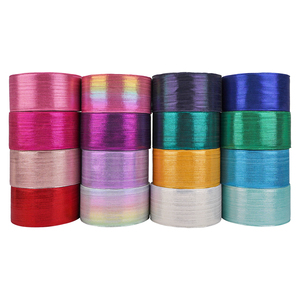 Pita Kain Vinyl Metalik Berkilau Warna Solid Eco-Polyester 75mm Desain Baru 2025 dengan Glitter 3 Inci untuk Ikat Rambut dan Pakaian - Product Image 1